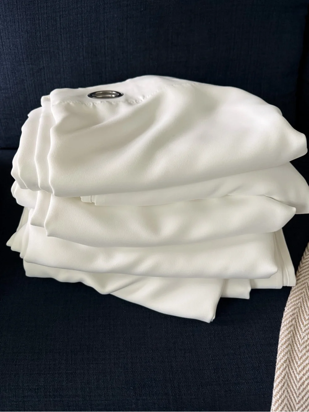 White Grommet Top Curtains - Set of Panels